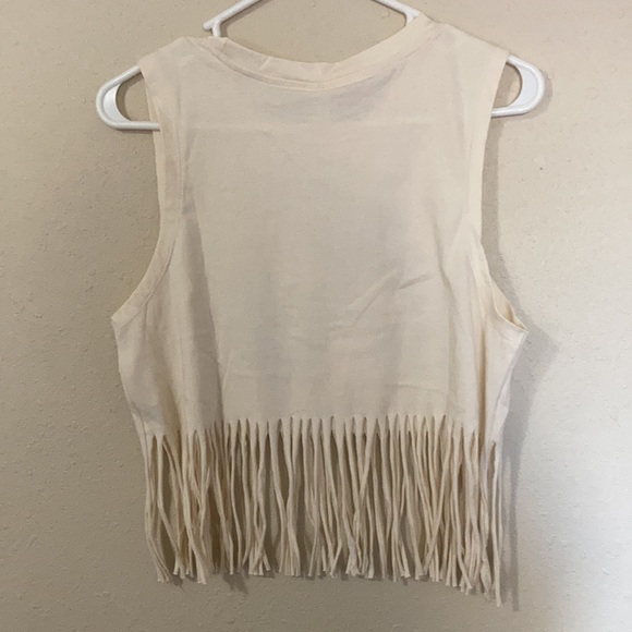 South Beach 🏖 Fringe Sleeveless Top - Picture 4 of 6